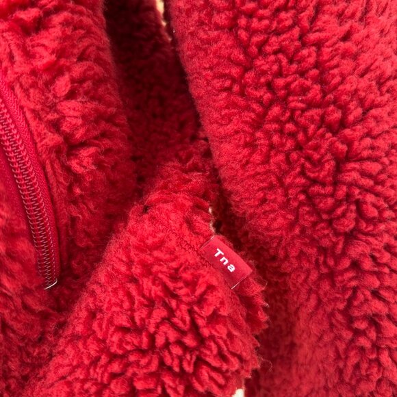 ♥️ Host Pick! ♥️ Aritzia Tna Fleecy Sherpa Swann jacket with hoodie - size M - Picture 4 of 9
